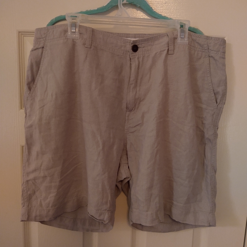 Lucky Brand Linen Blend Flat Front Chino Shorts Men's sz 38x7.